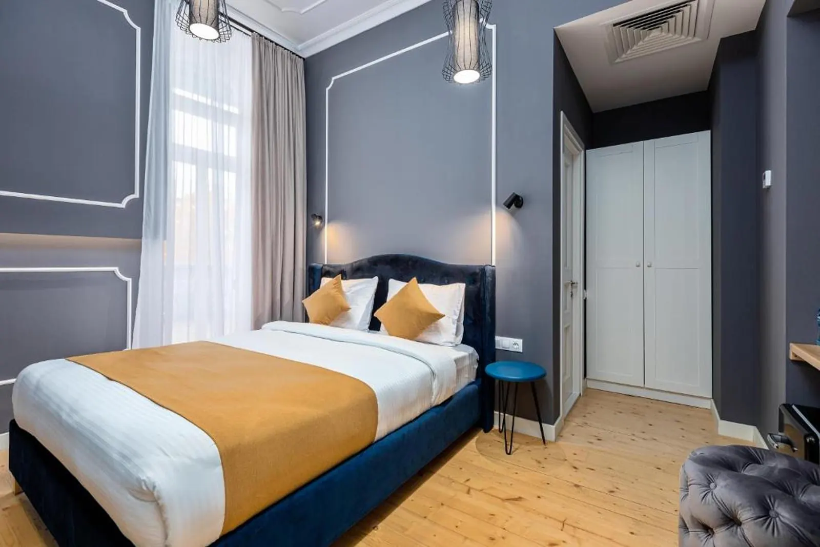 Cozy double room with balcony at Blue Balcony — boutique hotel in Tbilisi city center